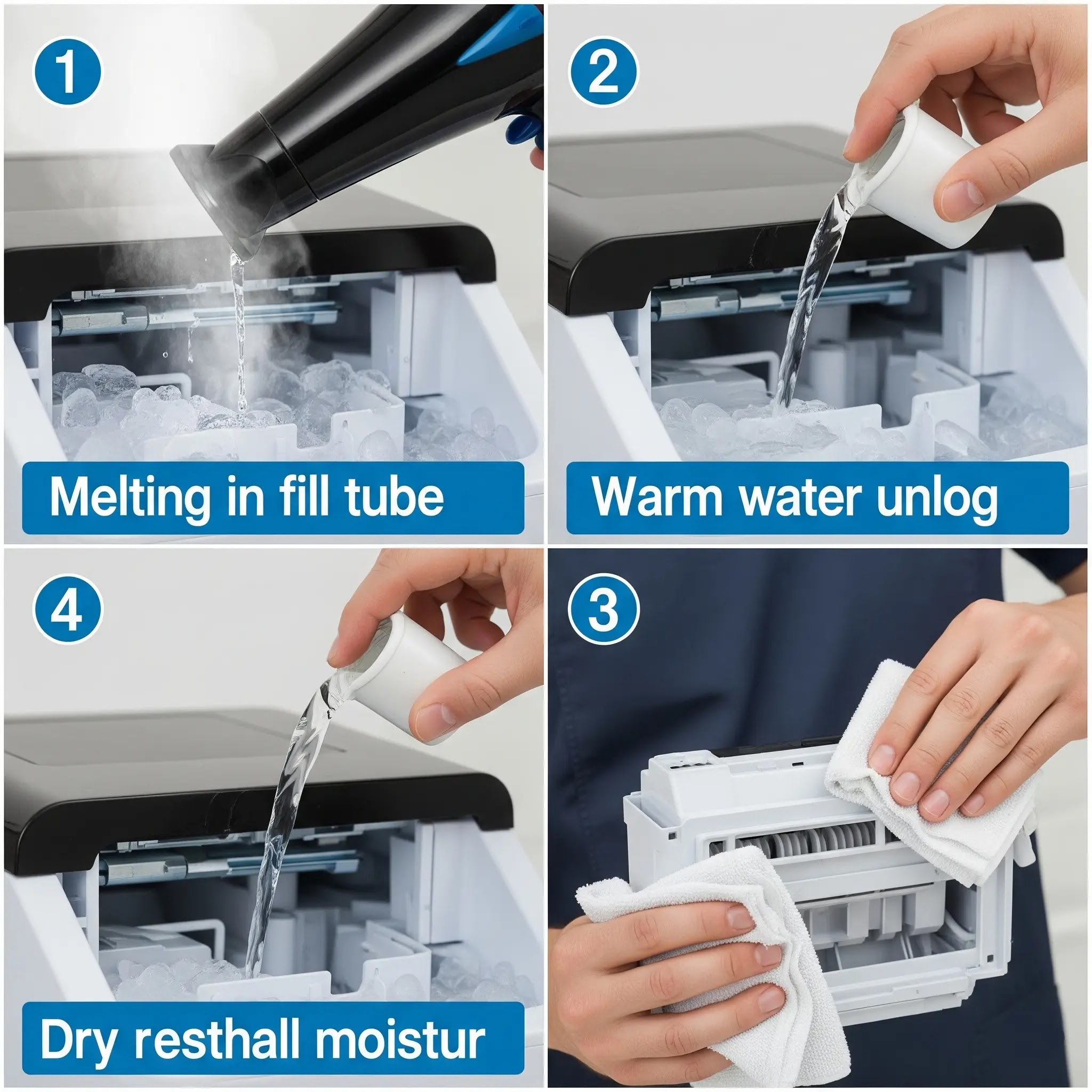 How to fix a frozen Samsung refrigerator ice maker - visual guide