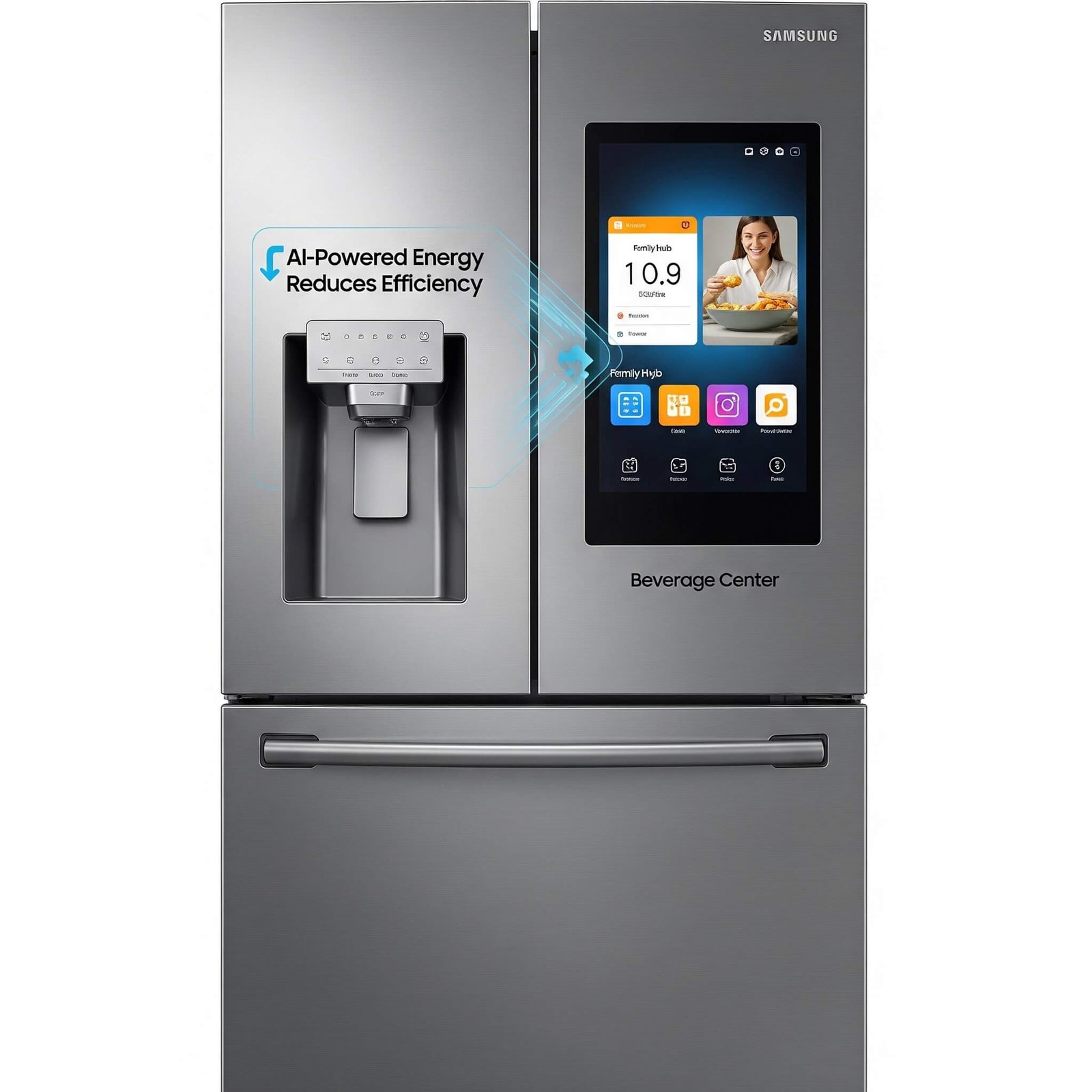 Sumsung refrigerator AI-Powered energy saving