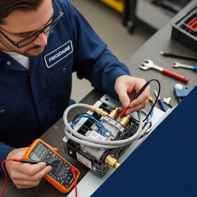 Testing water inlet valve on a washing machine