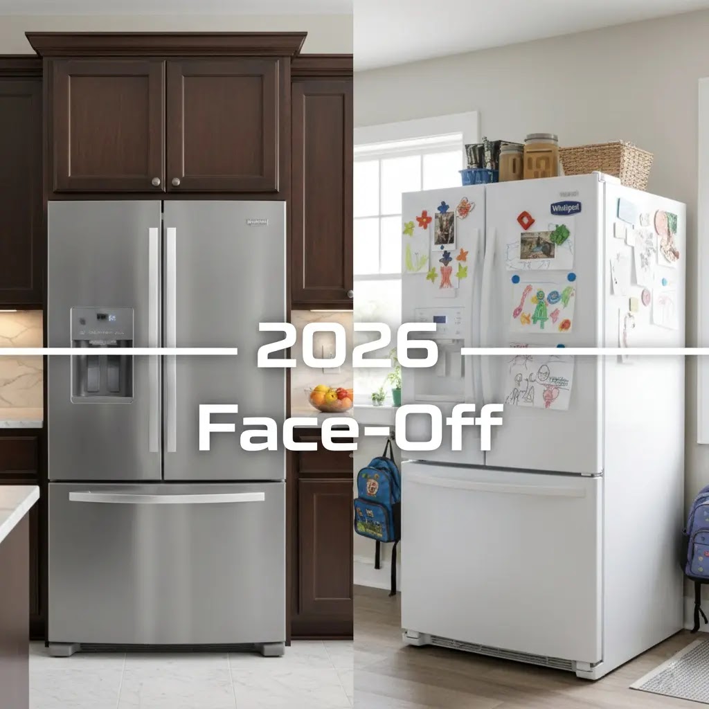 Comparison of Bosch Series 8 and Whirlpool high-end refrigerators 2026