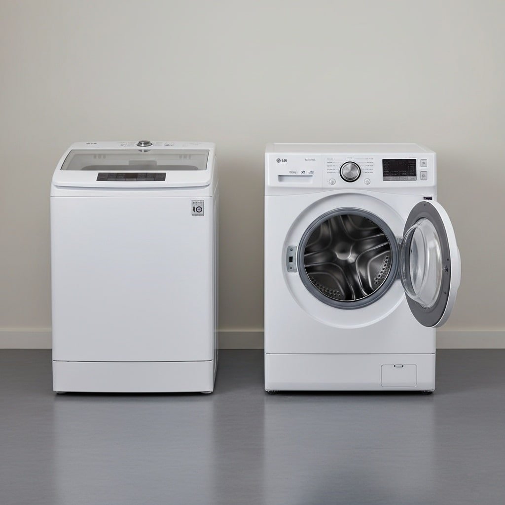 LG top-load vs front-load washing machine lifespan comparison image