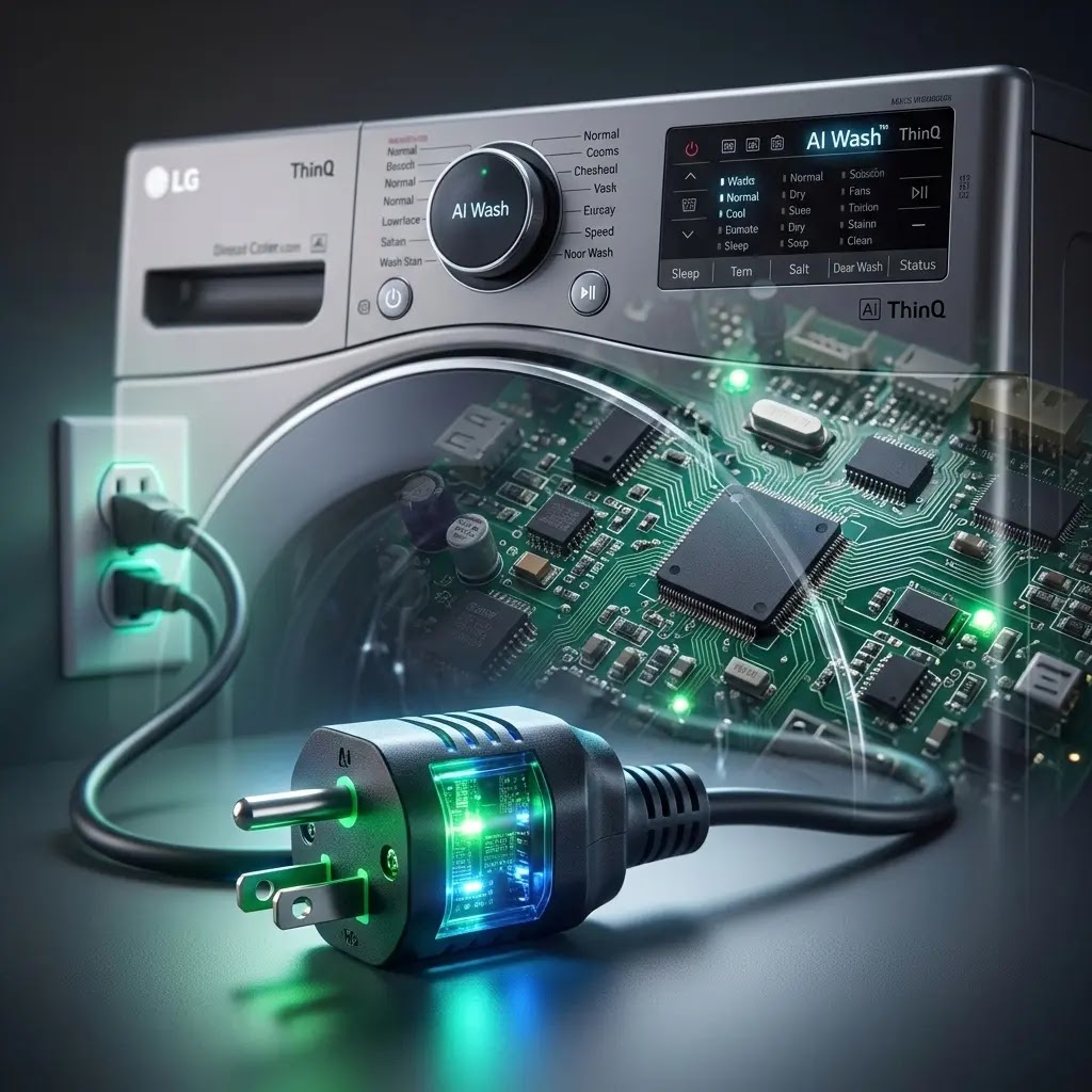 Expert tip on protecting LG washing machine motherboard from voltage spikes.