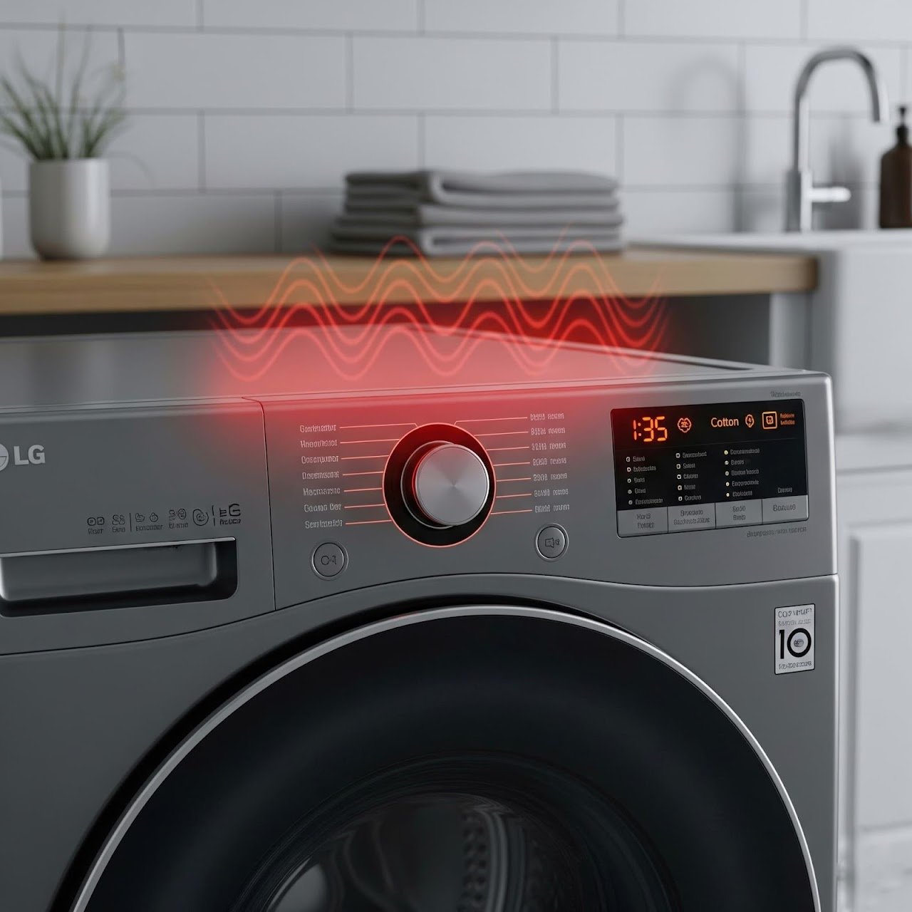 LG washing machine control panel overheating