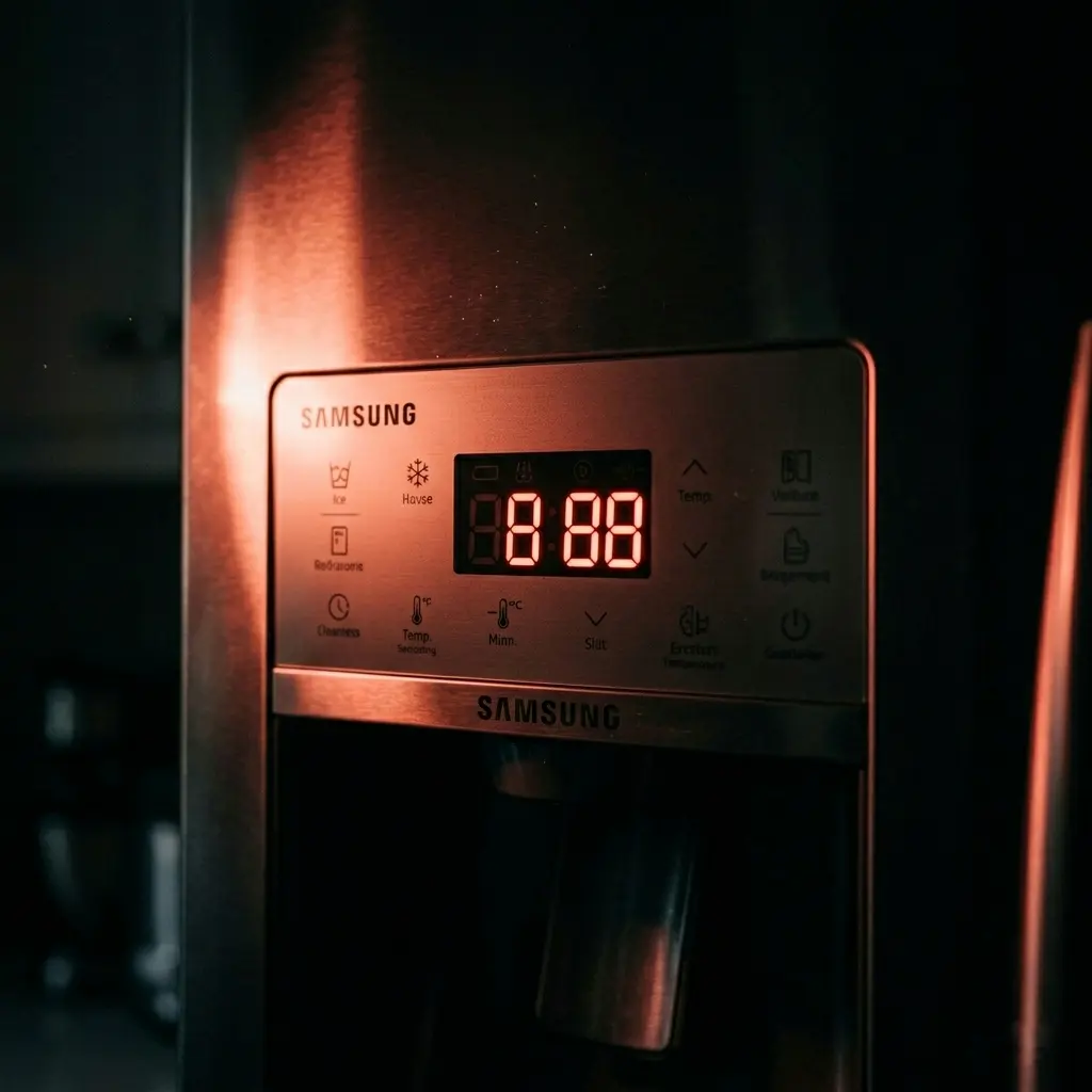 Samsung refrigerator showing 88 88 error code on display panel