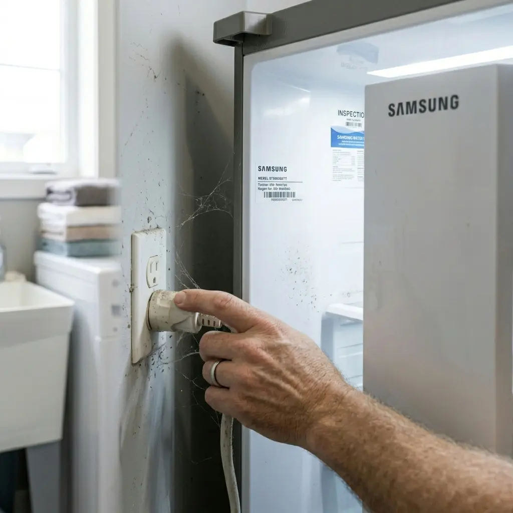 Unplugging Samsung refrigerator for a full power reset