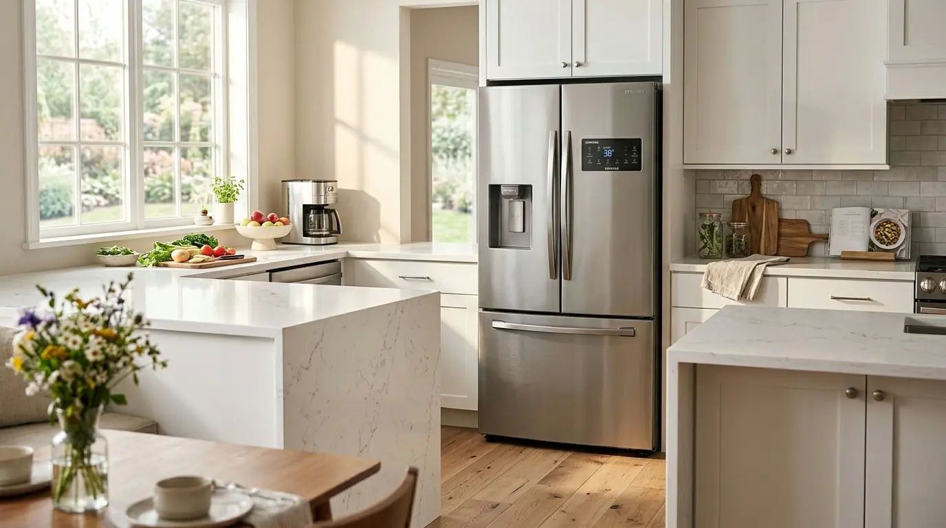 Samsung refrigerator temperature reset on French door model