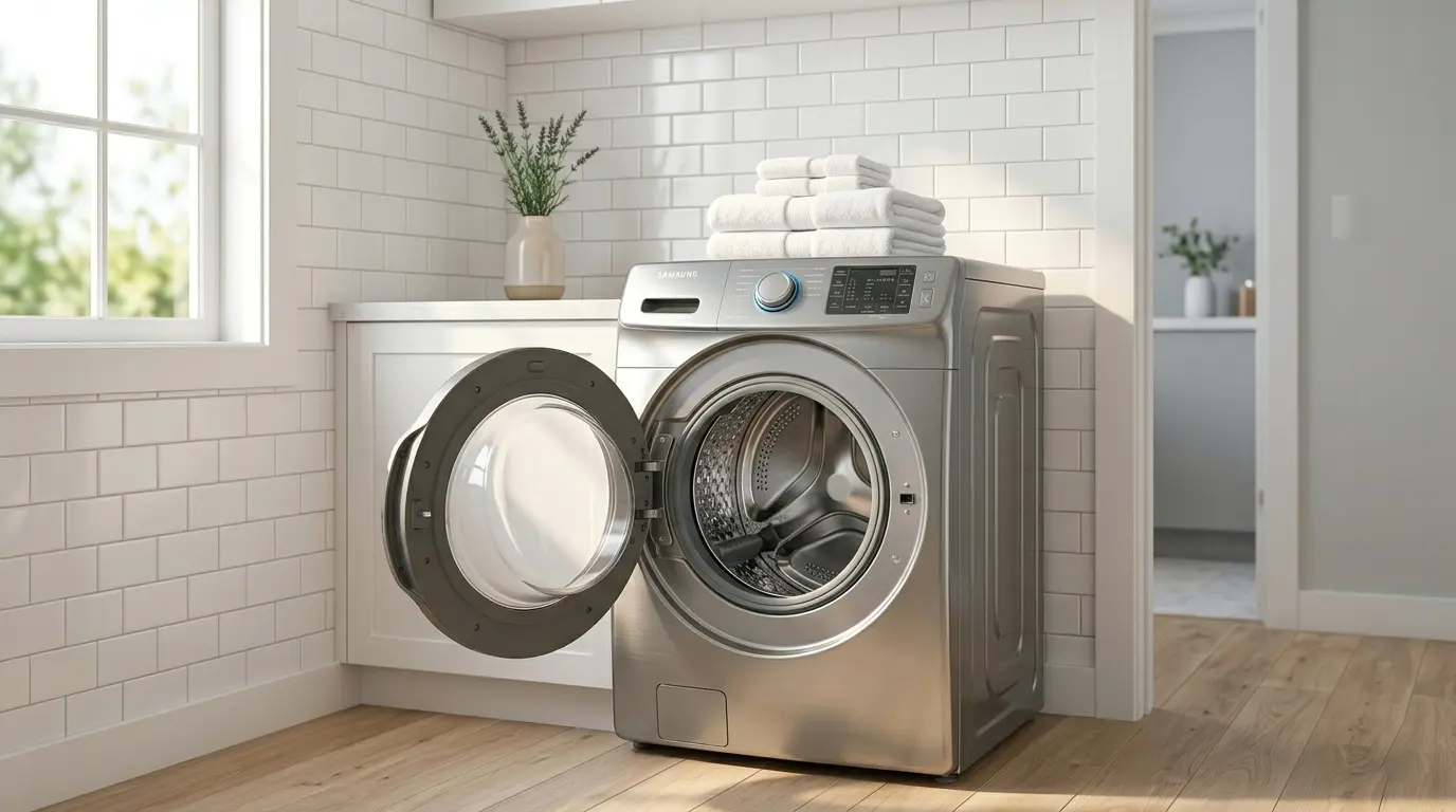 Samsung washing machine drum clean cycle keeping front load washer fresh and odor free