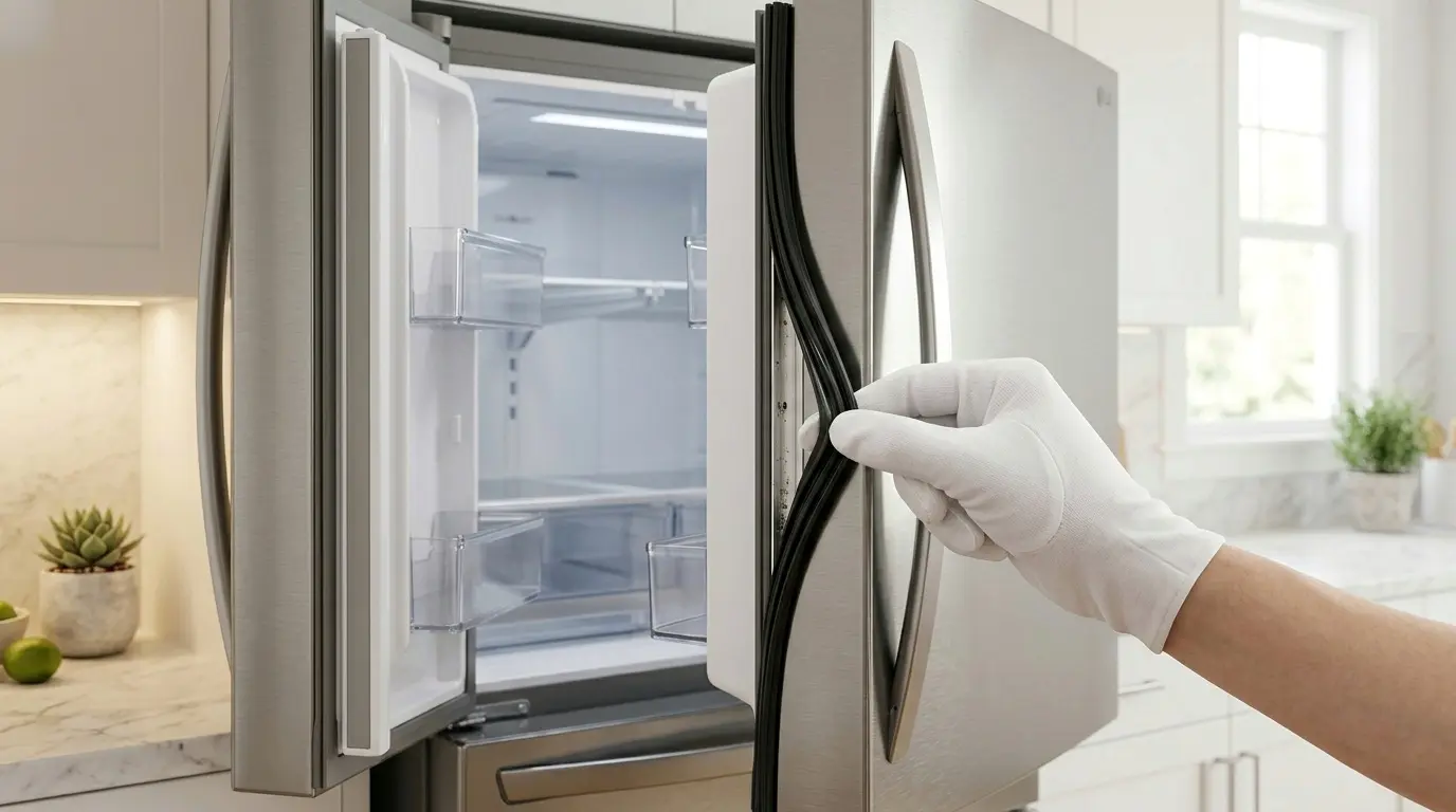 LG refrigerator door seal replacement guide, step by step DIY tutorial