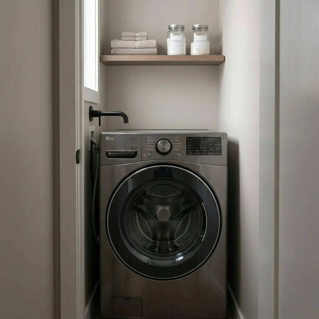 LG washer in tight laundry closet causing panel overheating