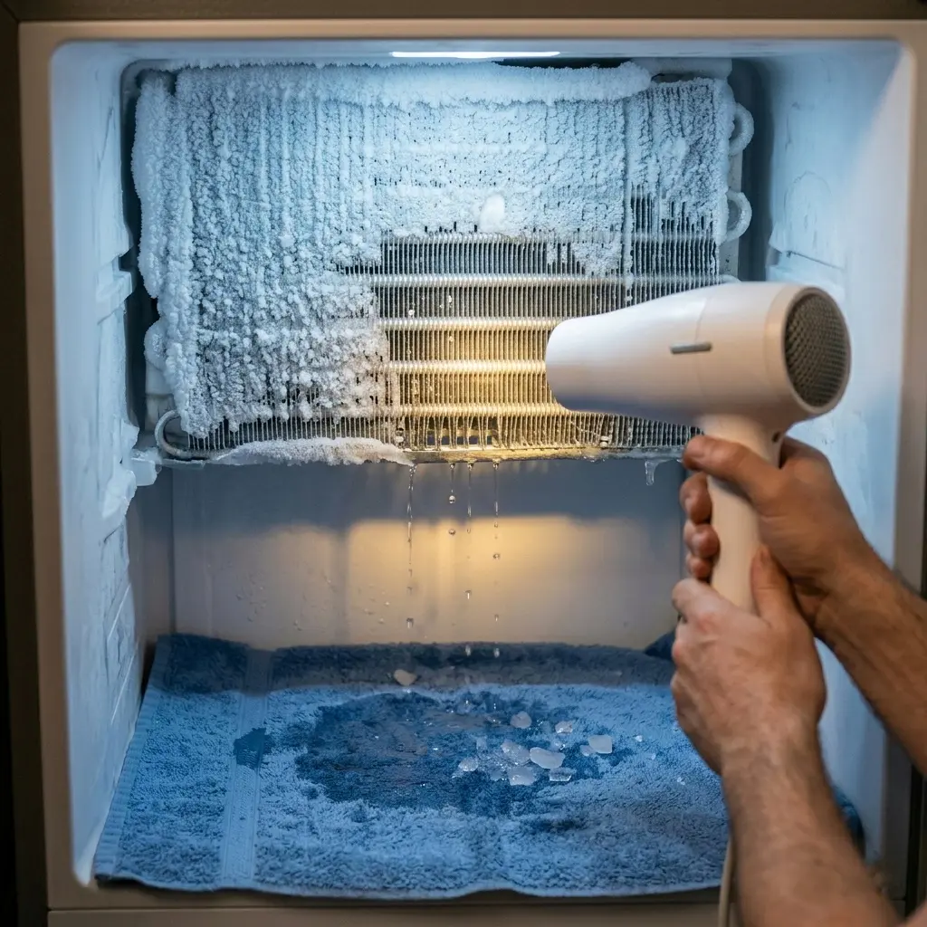 Burnt and failed Samsung refrigerator defrost heater removed and held for inspection showing visible damage