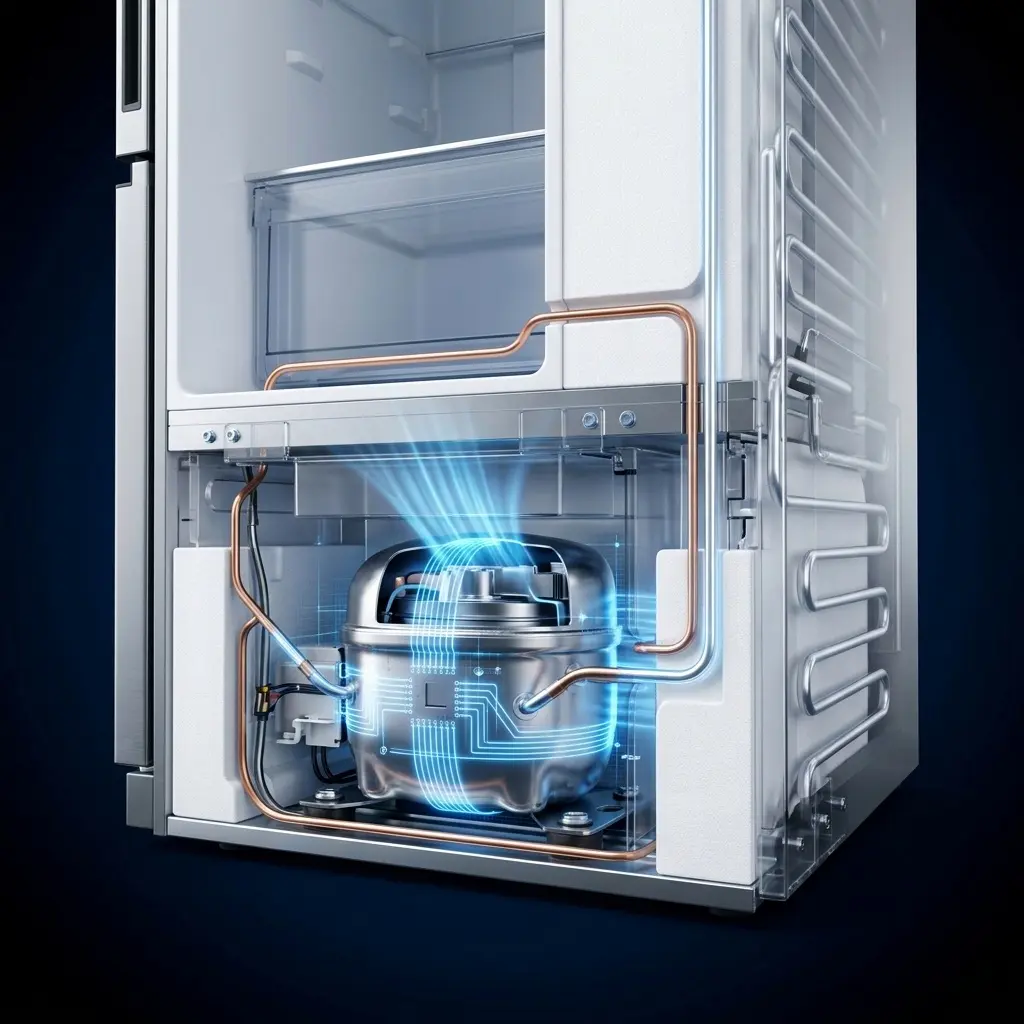 Samsung refrigerator pros cons of Digital Inverter Compressor unit with 10-year warranty, energy efficient quiet refrigerator technology 2026