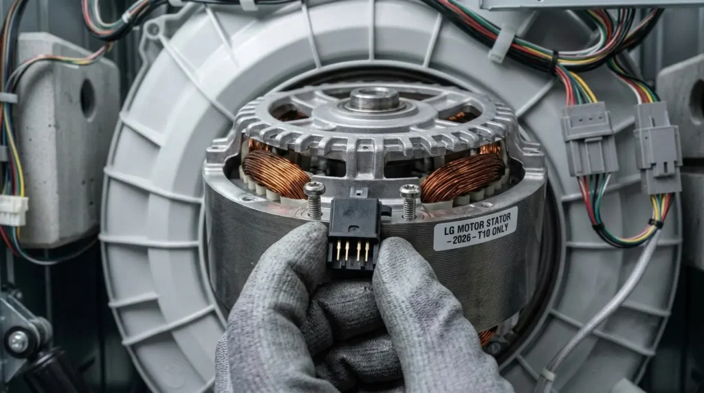 Installing new LG Hall Sensor on motor stator during DIY repair