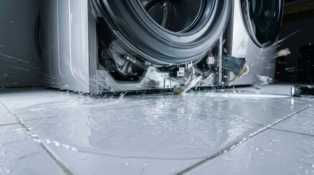 LG washing machine vibrating and making loud noise during spin cycle