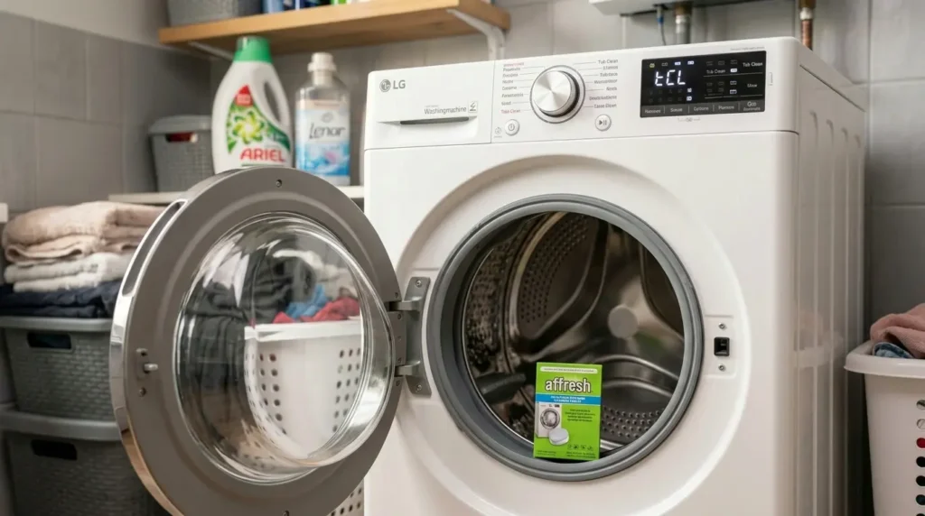 LG washing machine tCL tub clean cycle notification on display