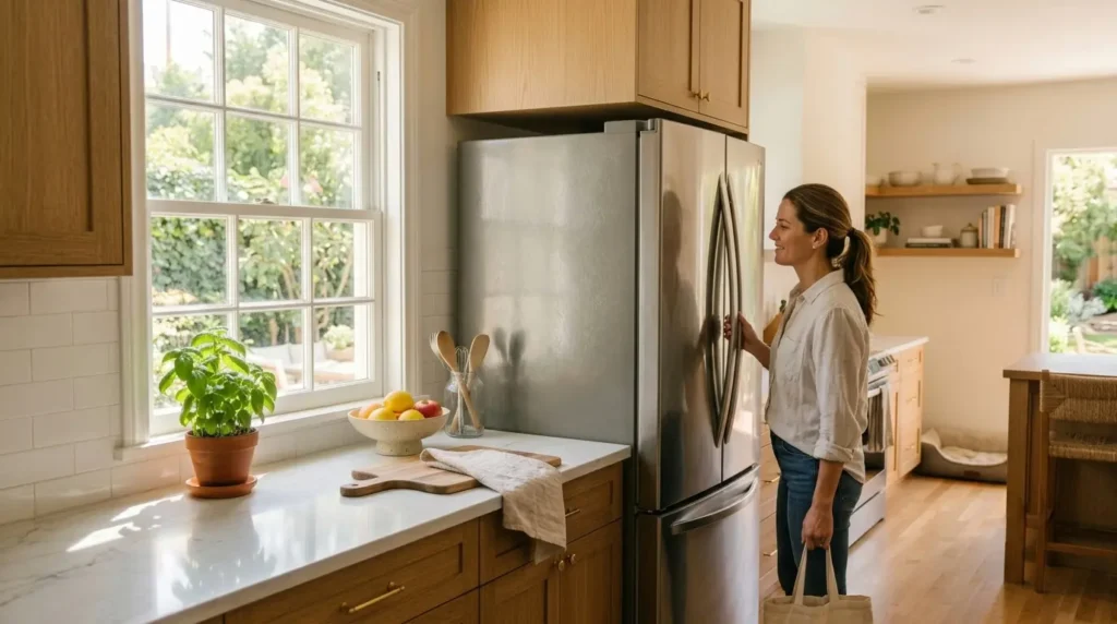 LG refrigerator kitchen placement affecting energy efficiency performance