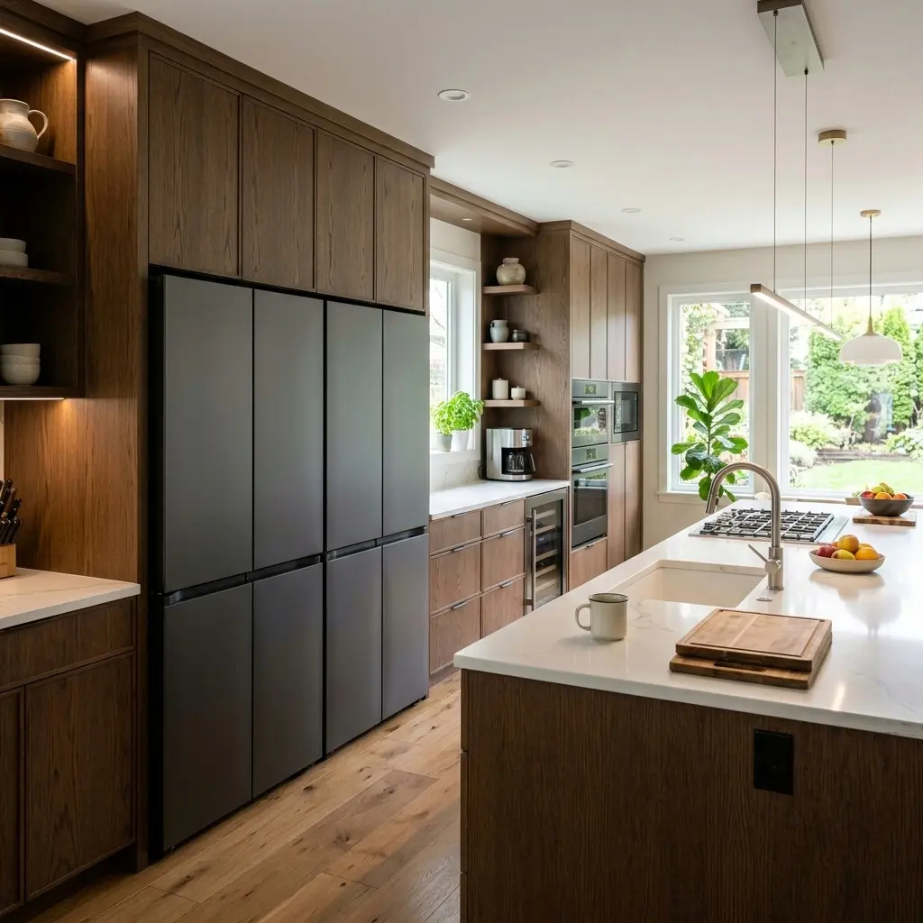 LG Signature built-in refrigerator in luxury kitchen