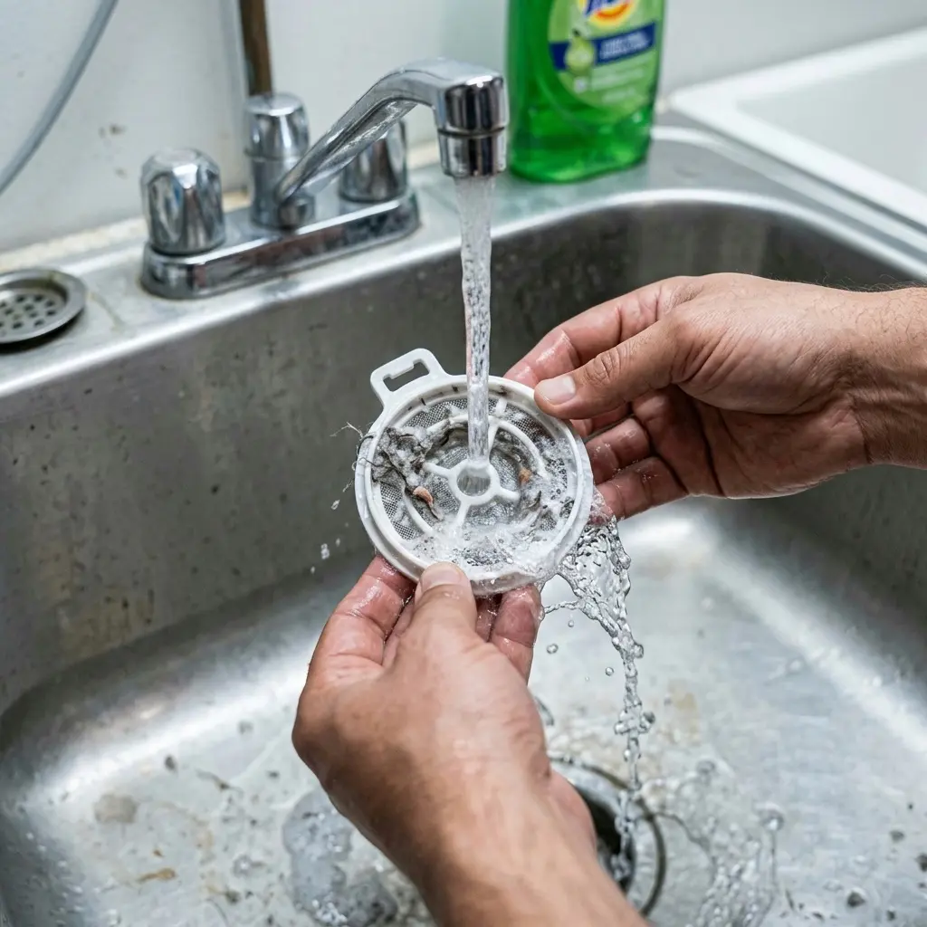 Cleaning the drain pump filter on an LG washing machine