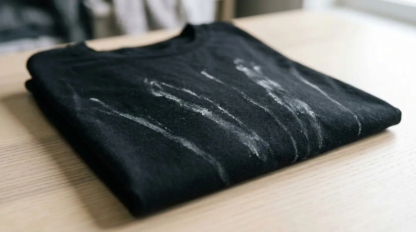 LG washer leaving white residue on a dark t-shirt