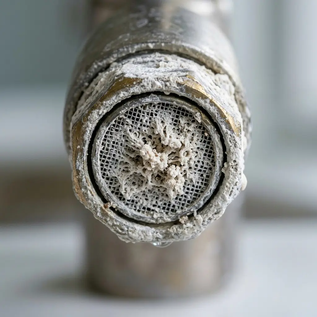 Hard water mineral buildup linked to LG washer white residue