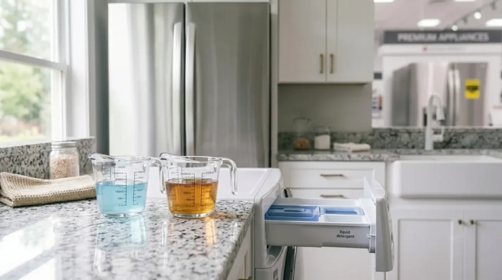 Comparing detergent dosing for LG washing machines in hard versus soft water