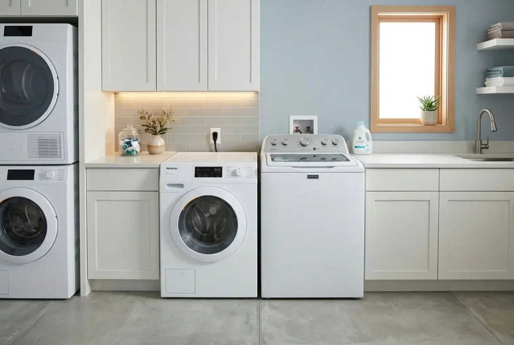 Comparing front-load and top-load LG washing machine reliable models