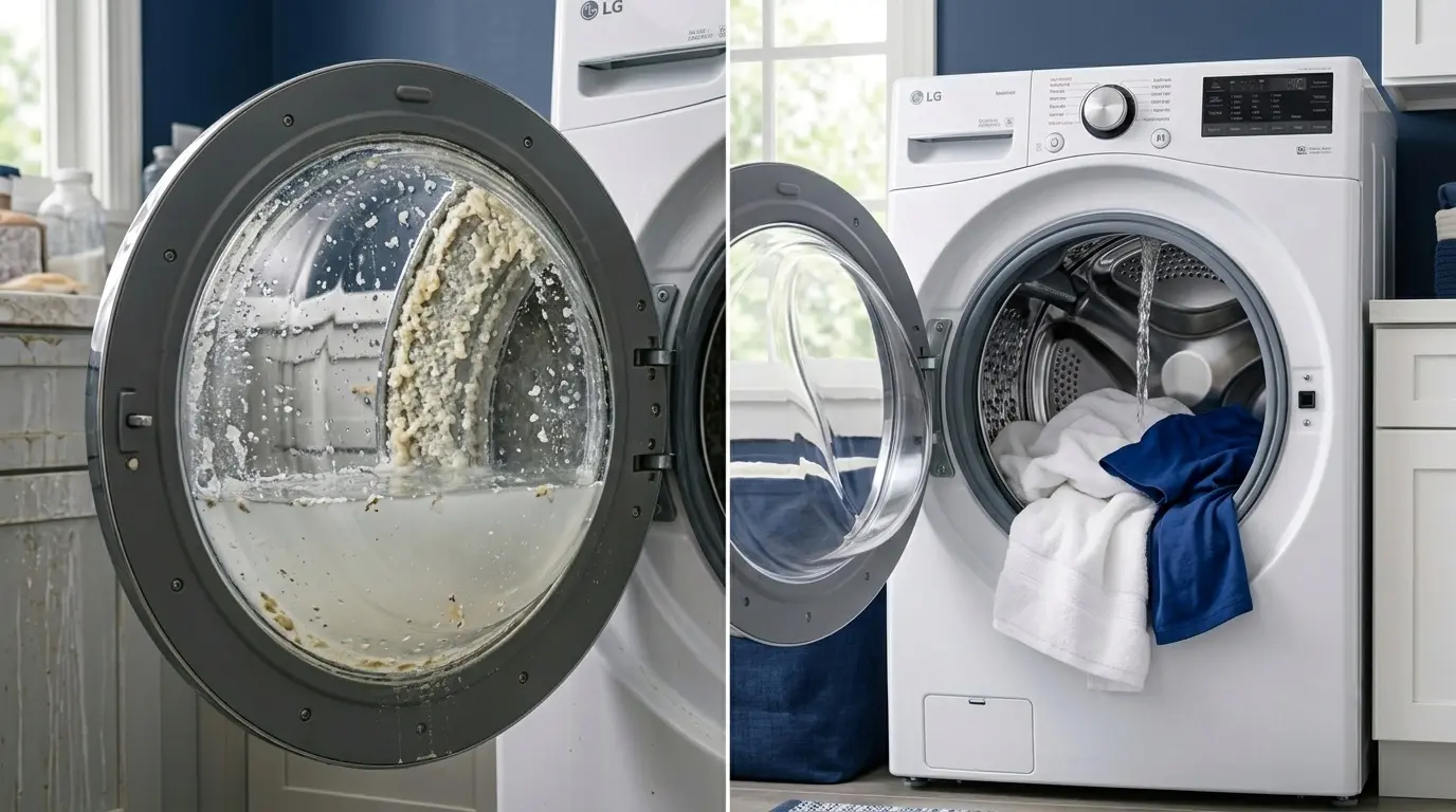 LG washing machine performance comparison in hard water versus soft water