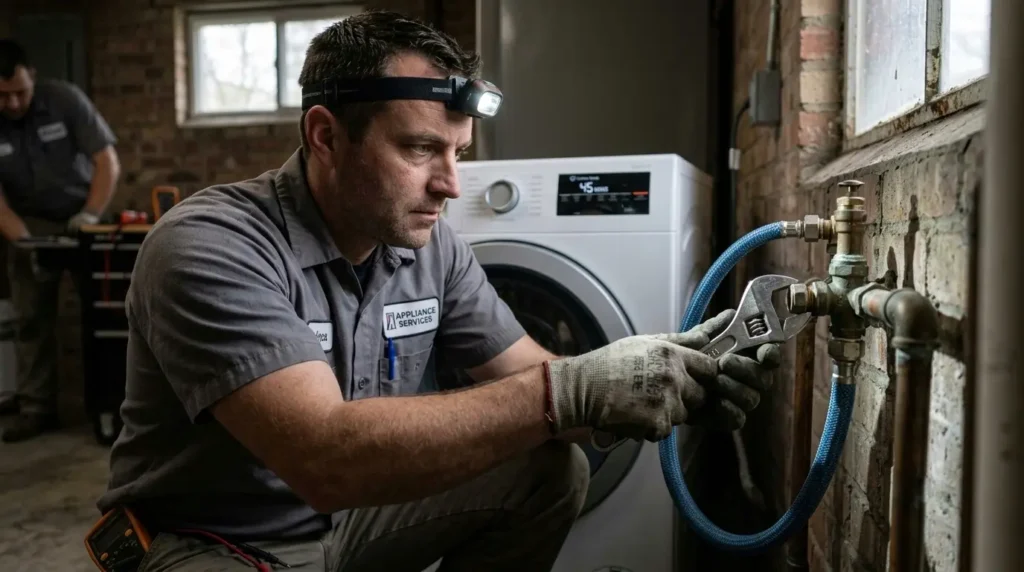 Checking water supply pressure for LG TurboWash performance