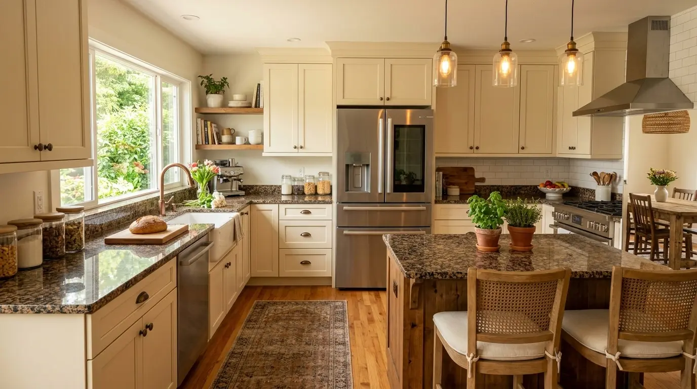 Maytag French door refrigerator in modern kitchen