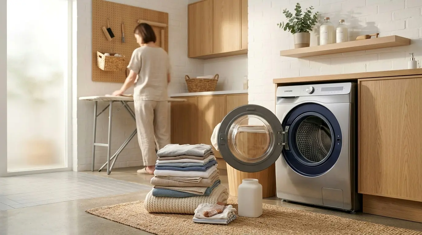 Overloaded vs correctly loaded Samsung washing machine drum comparison for capacity guide