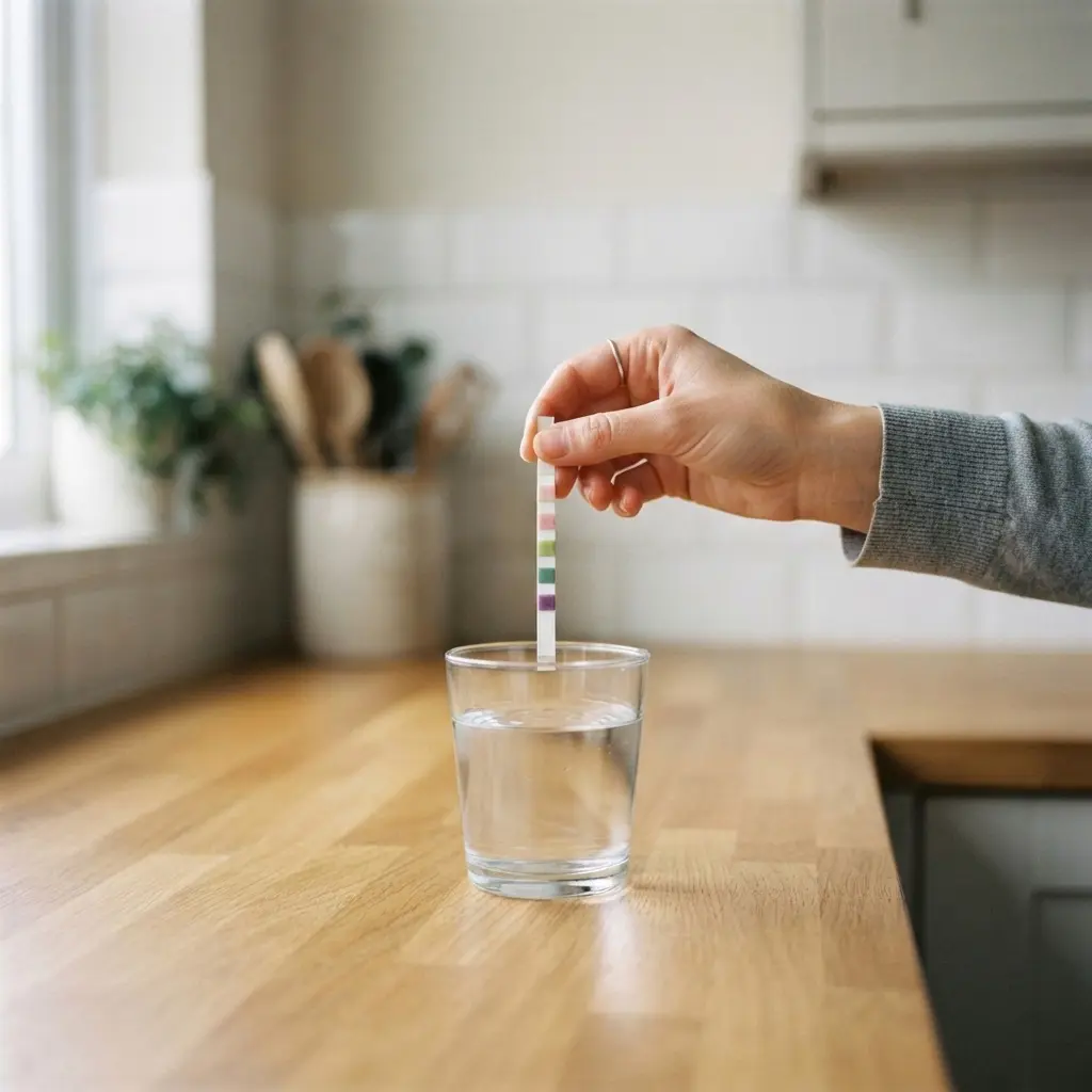Testing water hardness before choosing an LG detergent for hard water