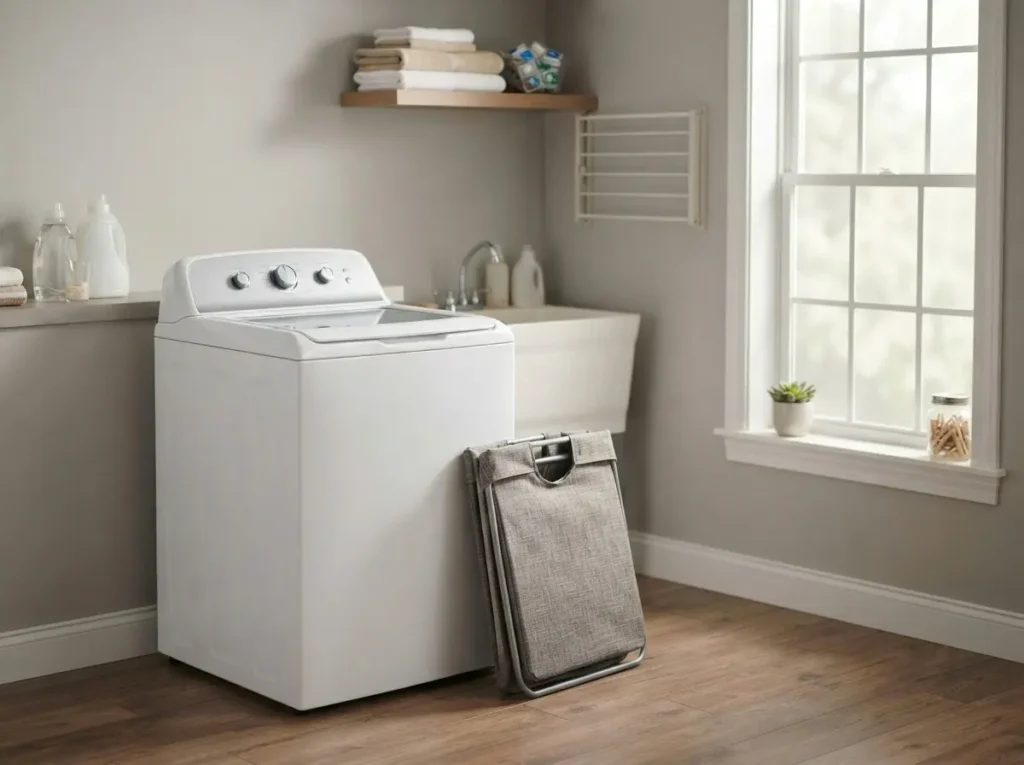 Classic reliable Whirlpool-built Kenmore-style fridge in a family kitchen