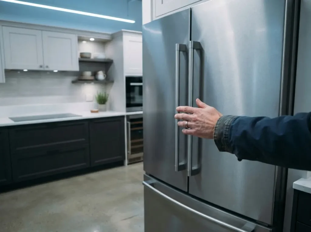 Shopping for a Samsung or Frigidaire-built Kenmore refrigerator in a showroom