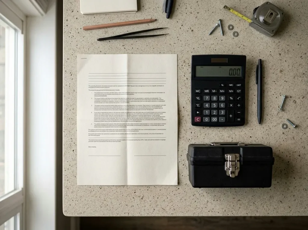 Reviewing warranty and total cost of ownership documents for a smart fridge