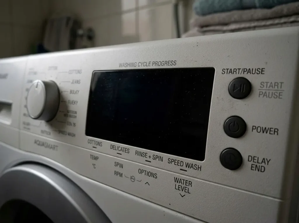 LG washer digital display completely dark with no error code showing